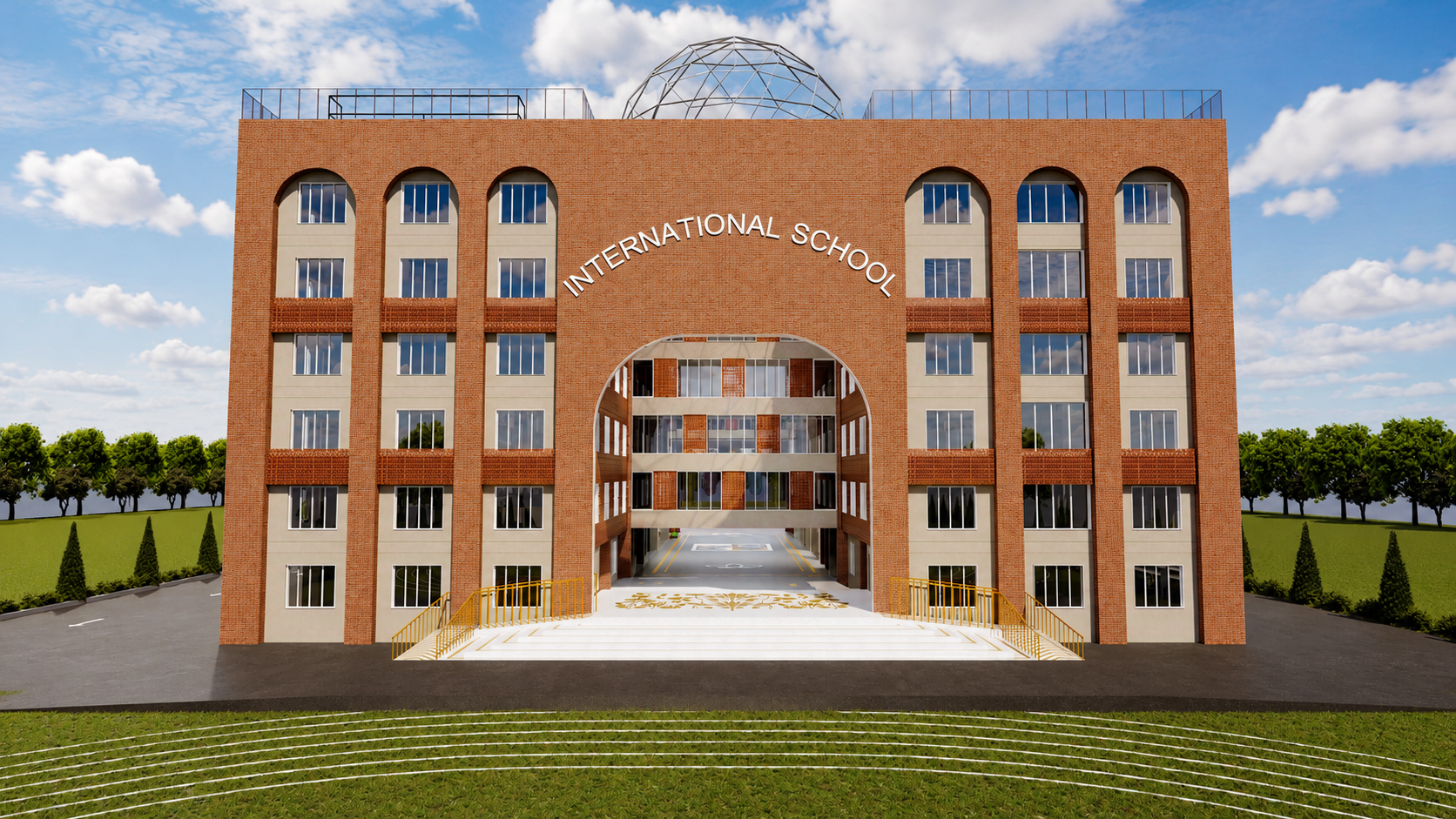 GEMS Millennium School, Indirapuram, front facade